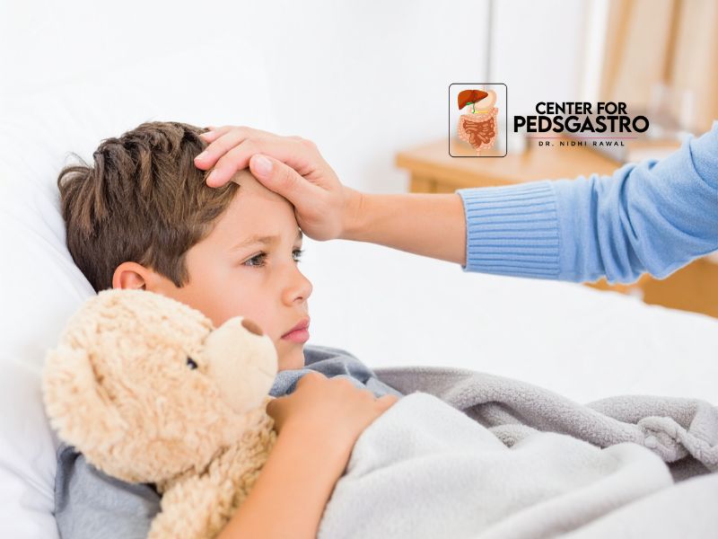 Child receiving kids gastro care in Gurugram clinic