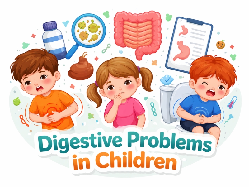 Digestive problems in children in Gurugram – signs, symptoms, and treatment